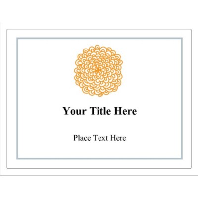 Orange Flower Removable Window Signage, 1 per sheet