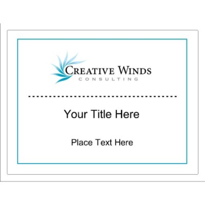 Simple Logo Black Text Window Signage, 1 per sheet