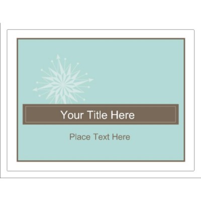 Turquoise and Brown Window Signage, 1 per sheet
