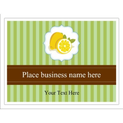 Old-Fashioned Lemons Design Window Signage, 1 per sheet
