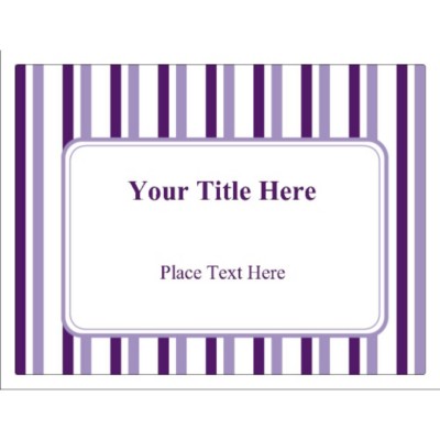 Classic Purple Stripes Window Signage, 1 per sheet