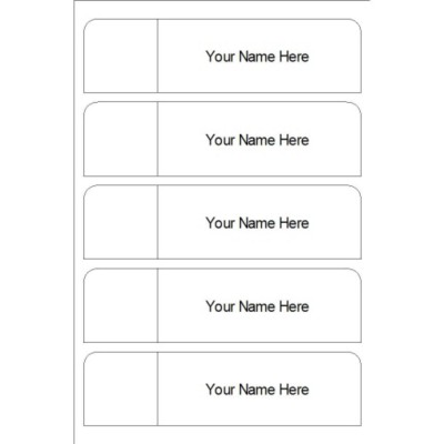 Arial Text Mini Flexible Name Badge Labels