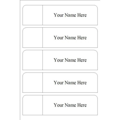 Basic Text Mini Flexible Name Badge Labels
