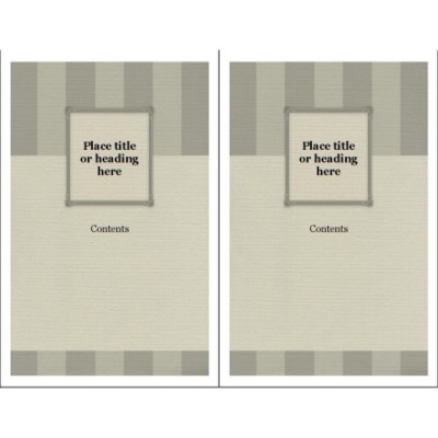 Monocrome Bars Mini Comfort Touch Binder Cover Insert 5 1/2 x 8 1/2"