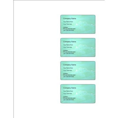 Marble Background Self-Laminating Business Card, 8 per sheet