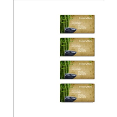 Well Being Self-Laminating Business Card, 4 per sheet
