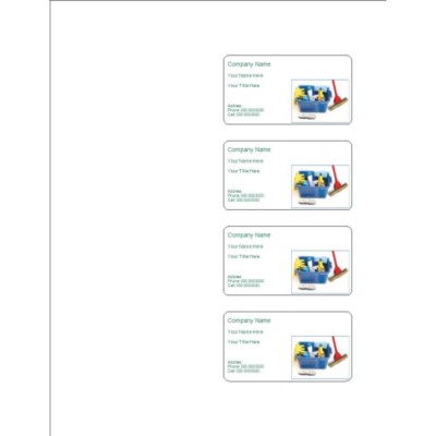 Cleaning Company Self-Laminating Business Card, 4 per sheet