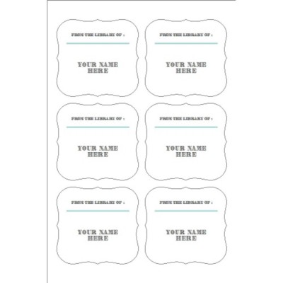 Martha Stewart Home Office with Avery Brown Kraft Flourish Shape Label Bookplate, 6 Per 4 x6" Sheet