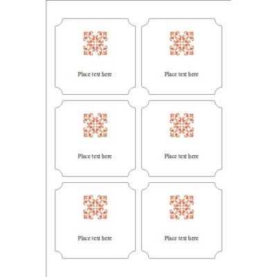 Martha Stewart Home Office with Avery Brown Kraft Classic Shape Label Autumn Flourishes, 6 Per 4 x6" Sheet