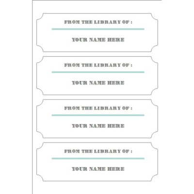 Martha Stewart Home Office with Avery Brown Kraft Classic Shape Label Bookplate, 4 Per 4 x6" Sheet