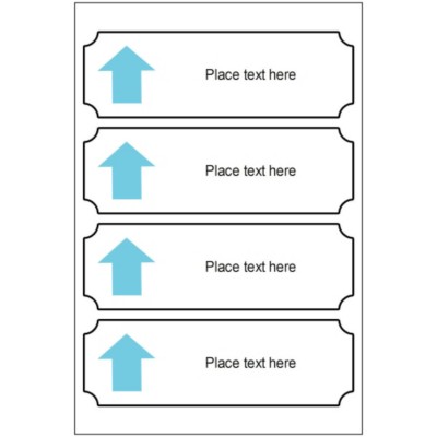 Martha Stewart Home Office with Avery Brown Kraft Classic Shape Label MovingLabels, 4 Per 4 x6" Sheet