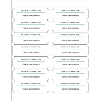 Martha Stewart Home Office with Avery Metallic Classic Shape Label Bookplate, 14 per sheet