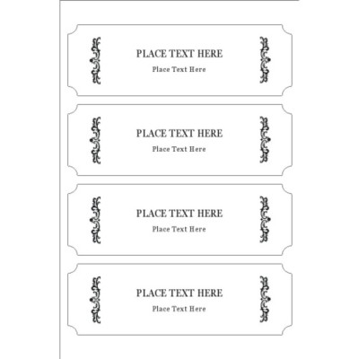 Martha Stewart Home Office with Avery Removable Classic Shape Label, Floral Border, 4 per 4x6" sheet