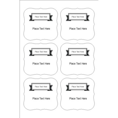 Martha Stewart Home Office with Avery Removable Flourish Shape Label, Kitchen Ribbon Banner, 6 per 4x6" sheet