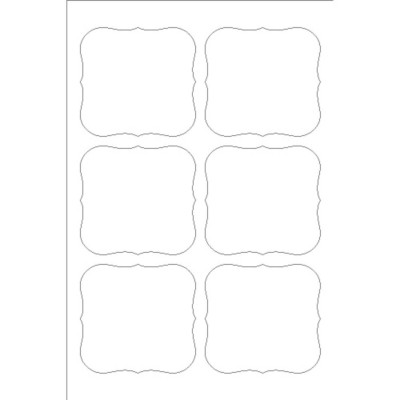 Martha Stewart Home Office with Avery Removable Flourish Shape Label, 6 per 4x6 sheet