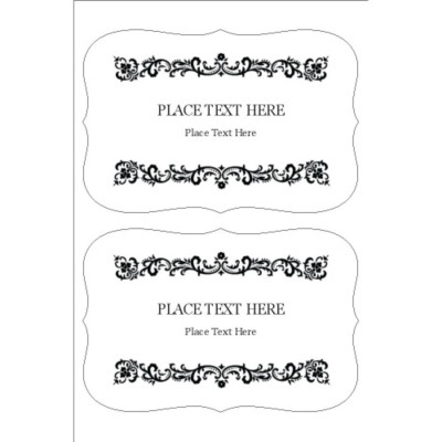 Martha Stewart Home Office with Avery Textured Oval Labels with Border, Floral Border, 2 per 4x6" sheet