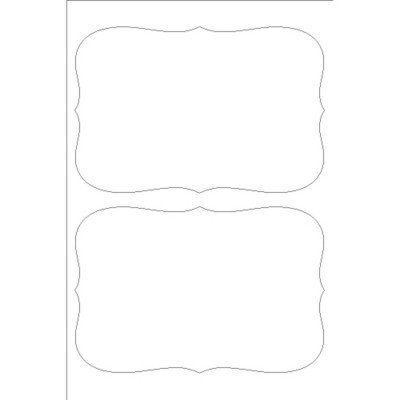Martha Stewart Home Office with Avery Flourish Shape Name Badge Labels, 2 per 4 x 6 sheet