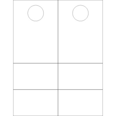 Door Hanger with Tear Away Cards, 2 per sheet