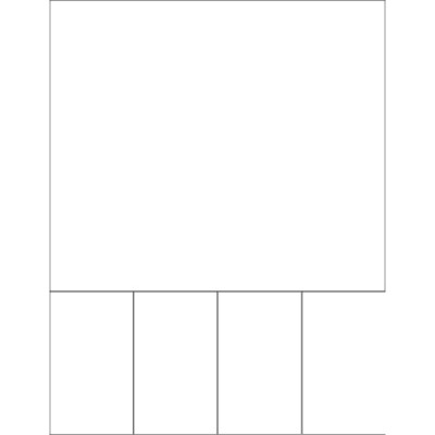 Brochure with Tear Away Cards - Wide , 1 per sheet