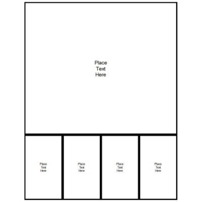 Brochure with Tear-Away Cards - Tall, 4 per sheet