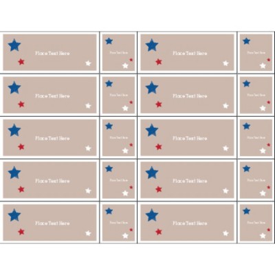 Fundraising Stars Design Tickets with Stub on Right, 10 per sheet