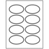 Blank Oval Name Badges, 8 per sheet. Template