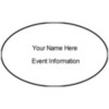 Text Only Oval Name Badges, 8 per sheet. Template