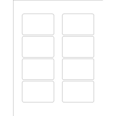 Print-to-the-Edge Clear Rectangle Labels , 8 per sheet