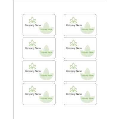 Lotus Flower Print-to-the-Edge Clear Rectangle Labels , 8 per sheet