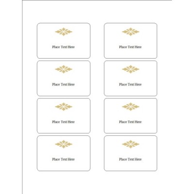 Burgundy Border Print-to-the-Edge Clear Rectangle Labels , 8 per sheet