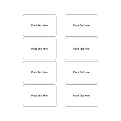 Text Only Print-to-the-Edge Clear Rectangle Labels , 8 per sheet