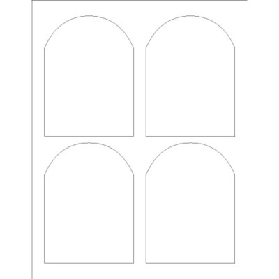 Print-to-the-Edge Arched Labels , 4 per sheet