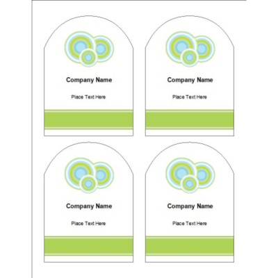 Retro Circles Print-to-the-Edge Arched Labels , 4 per sheet