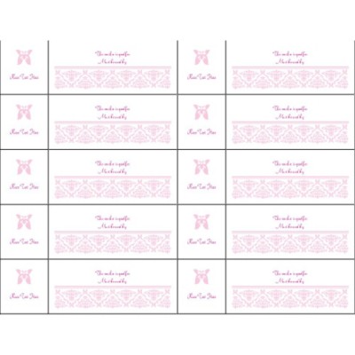 Valentine's Day Toile Design Tickets with Stub on Left, 10 per sheet