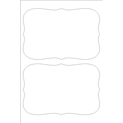 Martha Stewart Home Office wth Avery Holiday Flourish Shape Shipping Labels , 2 per 4 x 6" sheet