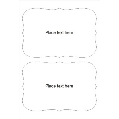 Text Only Martha Stewart Home Office with Avery Holiday Flourish Shape Shipping Labels , 2 per 4 x 6" sheet