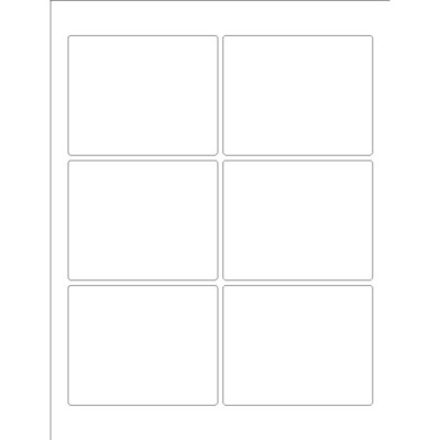 Print-to-the-Edge Pearlized Rectangle Labels , 6 per sheet