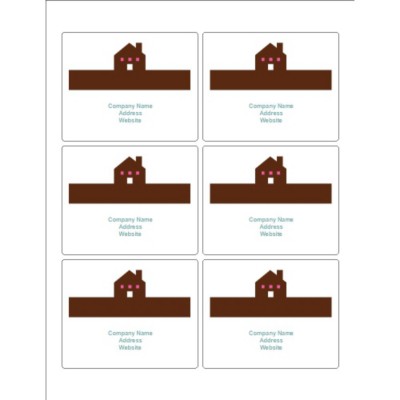 Simple Home Print-to-the-Edge Pearlized Rectangle Labels , 6 per sheet