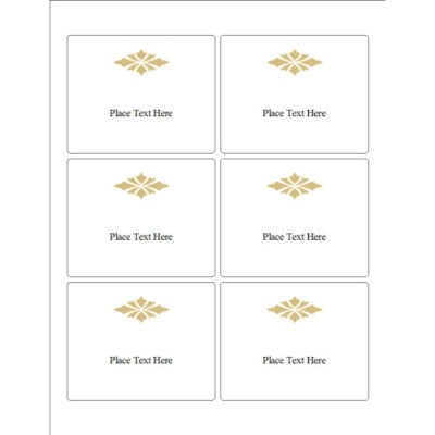 Burgundy Border Print-to-the-Edge Pearlized Rectangle Labels , 6 per sheet