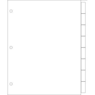 Print-On Wide-Format Dividers 8-Tab - Portrait
