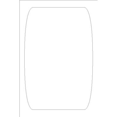 Print-to-the-Edge Arched Rectangle Label, 1 Per 4 x6" Sheet