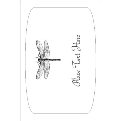 Dragonfly Print-to-the-Edge Arched Rectangle Label, 1 Per 4 x6" Sheet