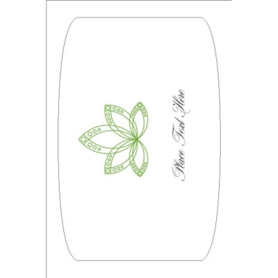 Lotus Flower Print-to-the-Edge Arched Rectangle Label, 1 Per 4 x6" Sheet