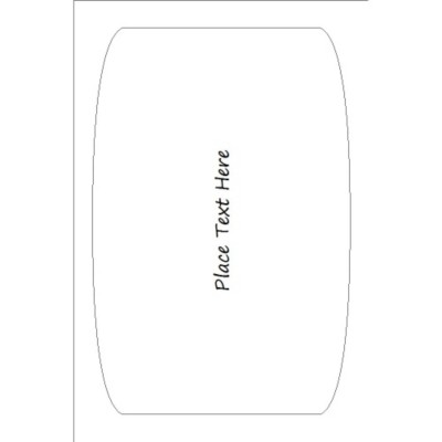 Text Only Print-to-the-Edge Arched Rectangle Label, 1 Per 4 x6" Sheet