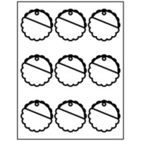 Templates - Scallop Round Tags, 9 per sheet | Avery