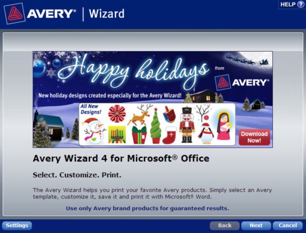 How To Find A Template In The Avery Wizard Software For Microsoft Office
