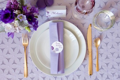 Add a Touch of Elegance with Purple Rose Labels