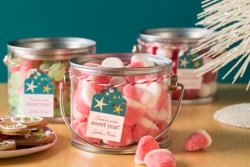 Repackage your company products with a holiday theme to create a gift that’s just right for the occasion.