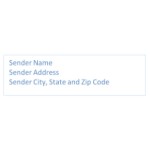 Basic Return Address Label, Blue Font, 80 per sheet Microsoft Word for ...