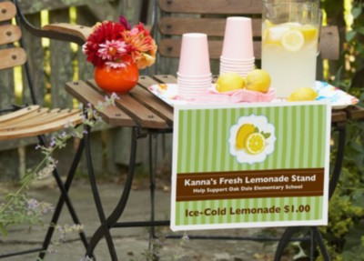 Spotlight Your Lemonade Stand with Signage
